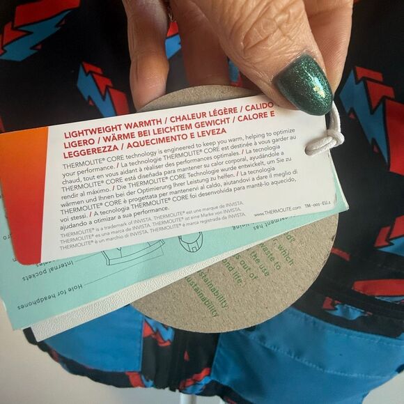 NWT Stella McCartney Kids' Lightning Bolt-print Ski Jacket.  Size 5 - Picture 5 of 16